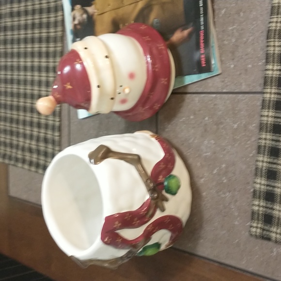 Nonnis Vintage Snowman Cookie Jar - Picture 2 of 3